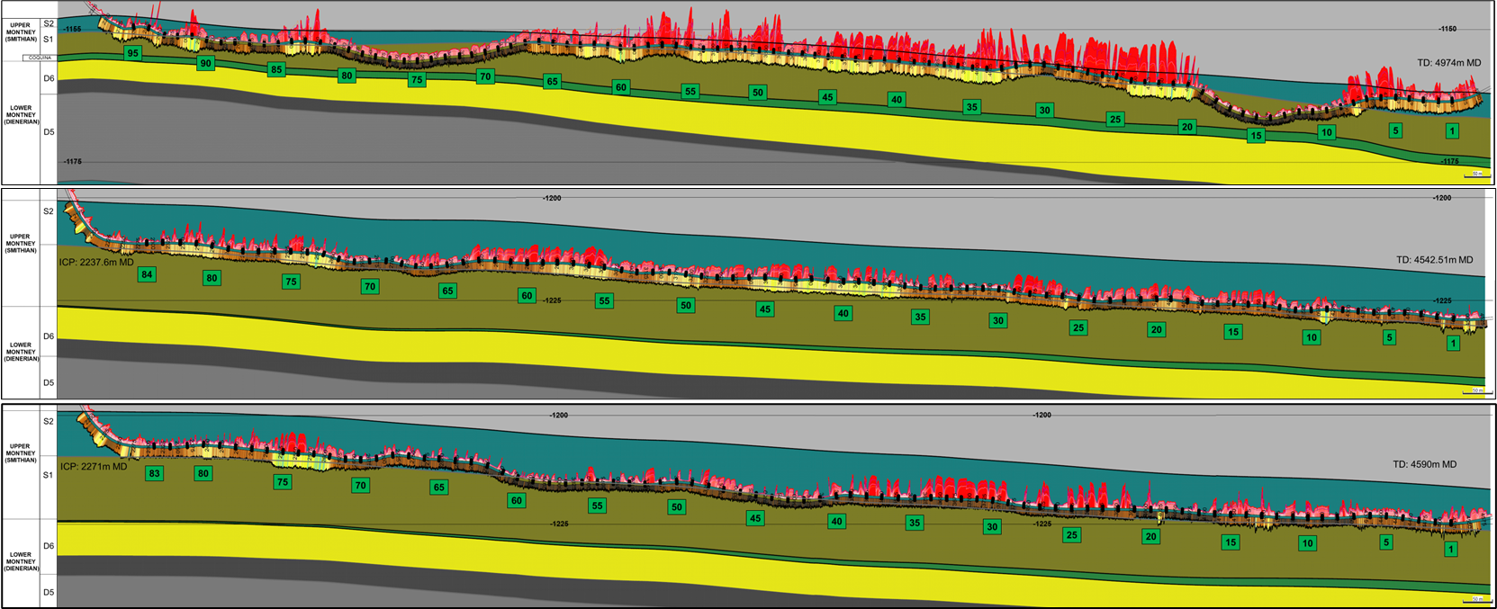 MWD and geosteering view showing well placement context